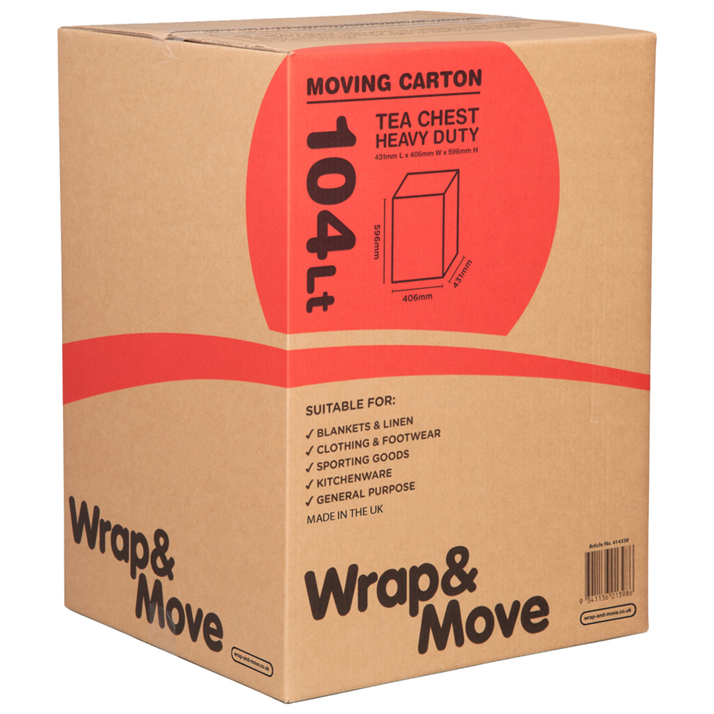 Wrap & Move Heavy Duty X-Large Moving Box 104L 5 Pack Image 2