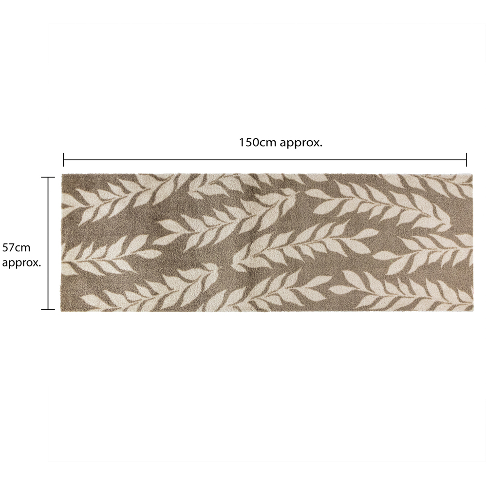 JVL Mega Brown Leaves Latex Backed Door Runner 57 x 150cm Image 9