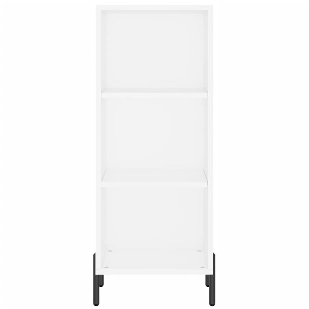 vidaXL Single Door 3 Shelf White Highboard Image 6