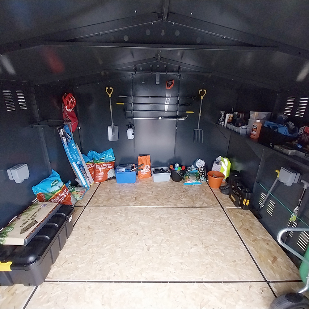 Asgard Garrison Secured by Design 10 x 11ft Grey Metal Workshop Shed with Floor and 5 Point Locking Image 4