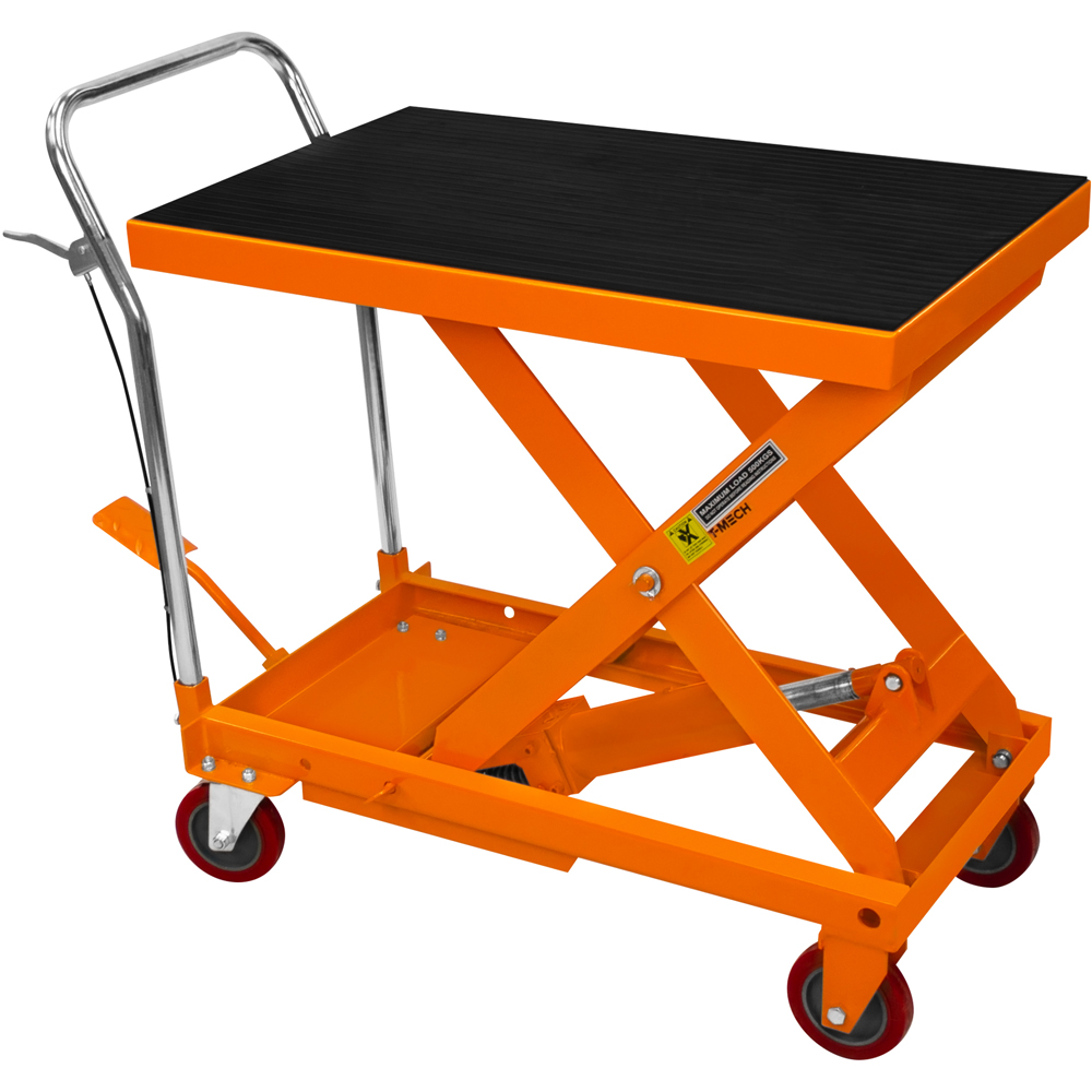 T-Mech Orange Hydraulic Table Lift Image 1