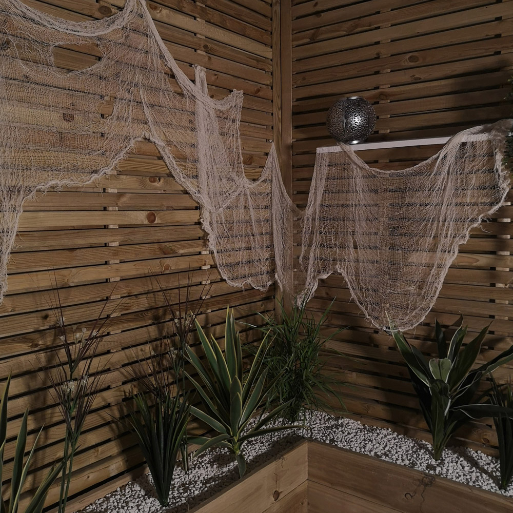 Samuel Alexander Cream Freaky Fabric Net Halloween Decoration 2.9m 2 Pack Image 3