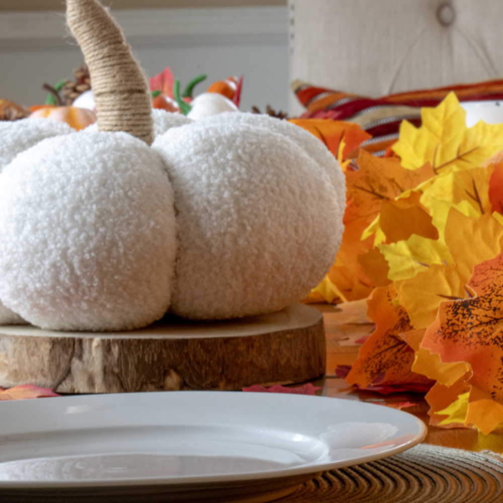 Global Gizmos White Pumpkin Decoration 23cm Image 8