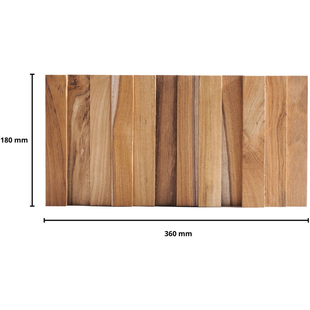Wallsupply UltraWood Vertical Teak Wall Panel 18 Pack Image 6