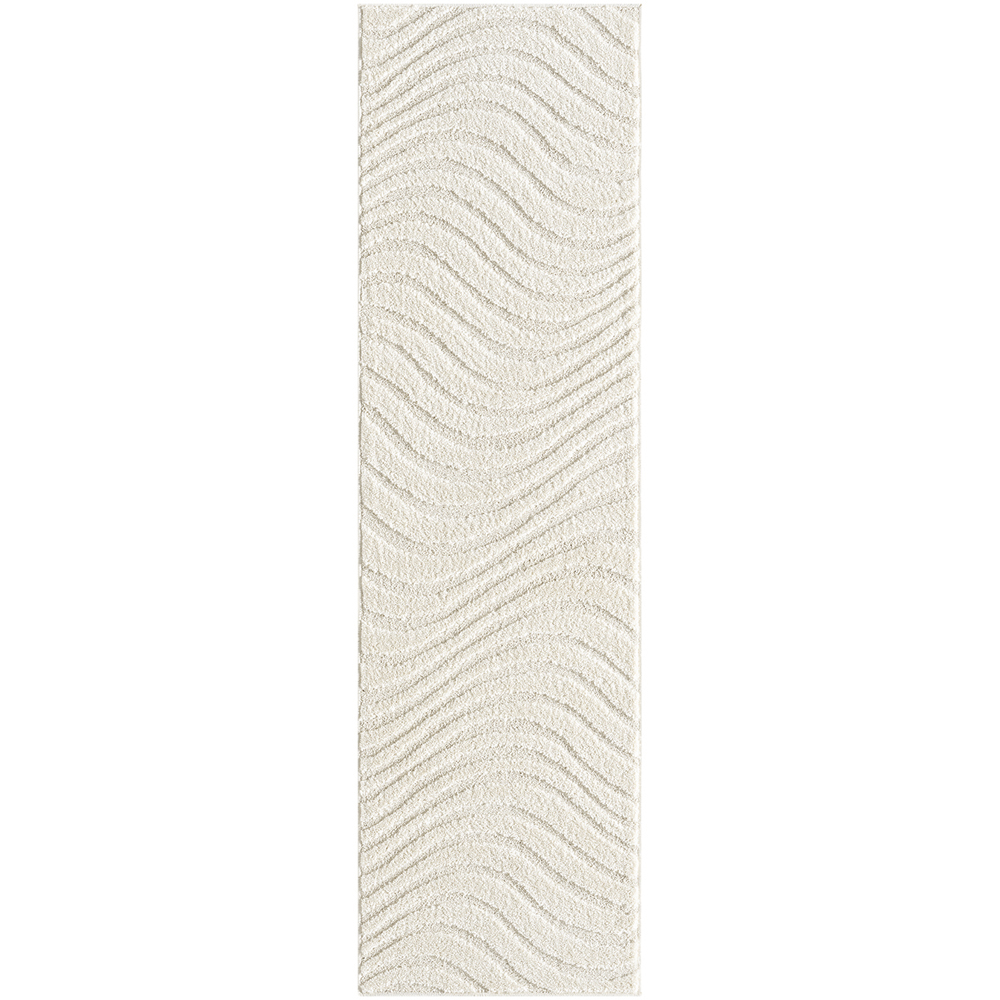 Desire Rugs Aya Cream Embossed Waves Rug 80 x 150cm Image 3