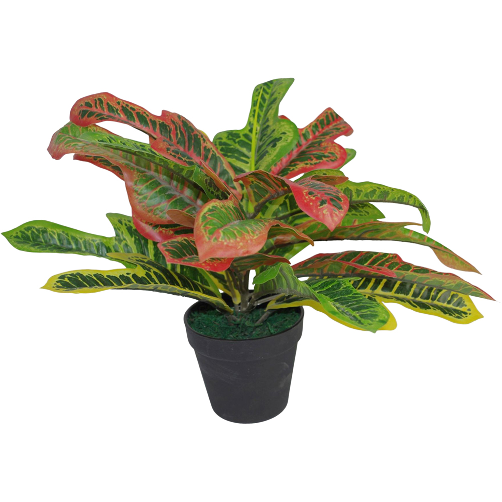 Leaf Tropical Croton Artificial Plant Pot 40cm Image 1