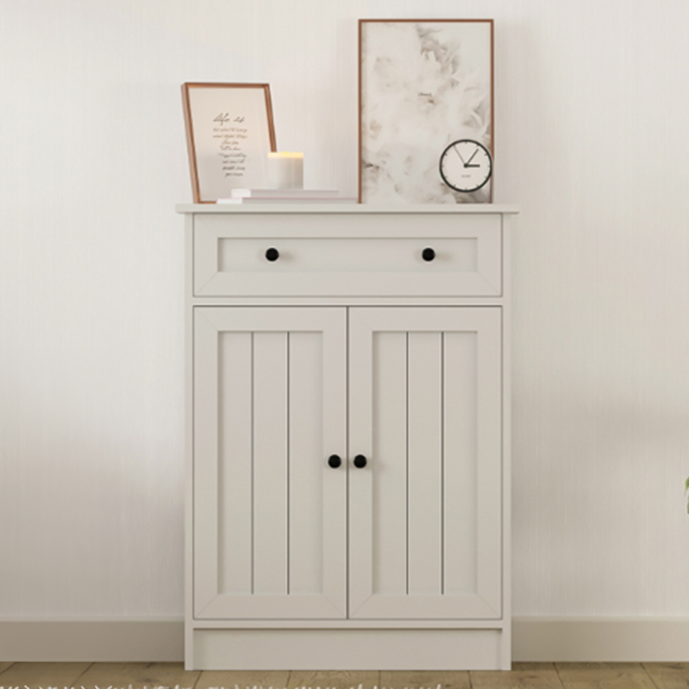 Evu VIENNA 2 Doors Single Drawer White Sideboard Image 7