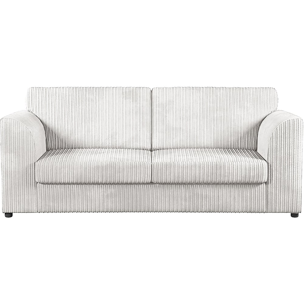 Luxor 5 Seater Silver Jumbo Cord Full Back Sofa Suite Image 3