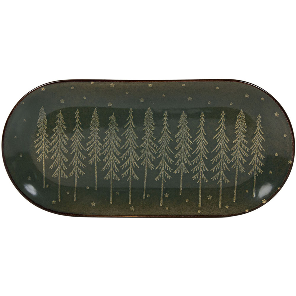Nordic Pine Large Serving Platter Green Image 3