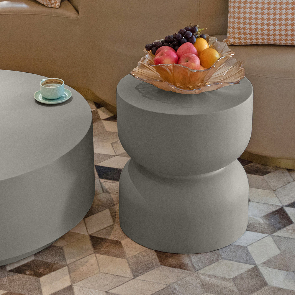 Elementi Chronos Space Grey GRC Side Table Image 4