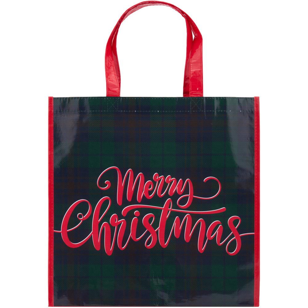Tartan Merry Christmas Shopper Bag Image 2