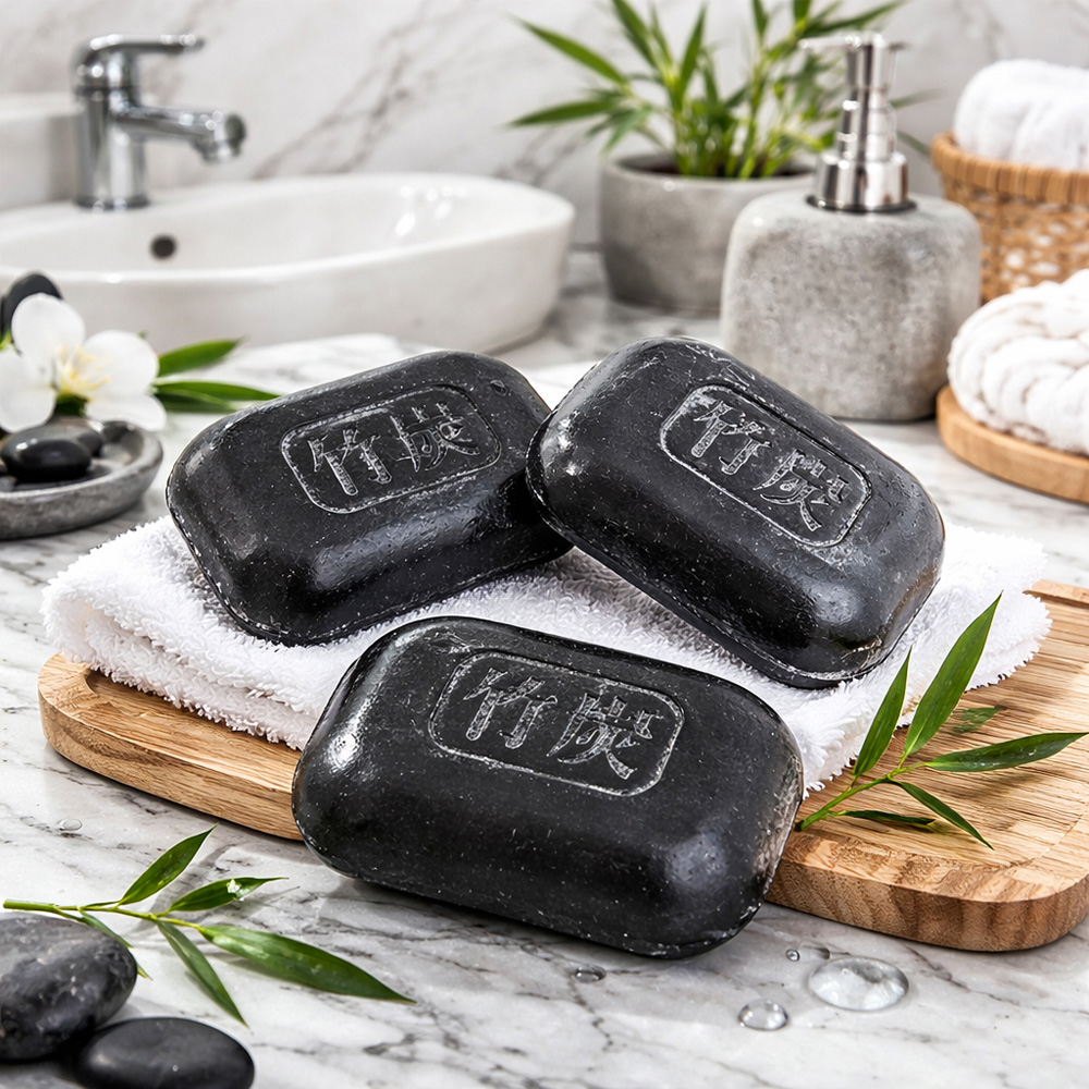 Avilo Japanese Takesumi Bamboo Charcoal Soap 3 Pack Image 6