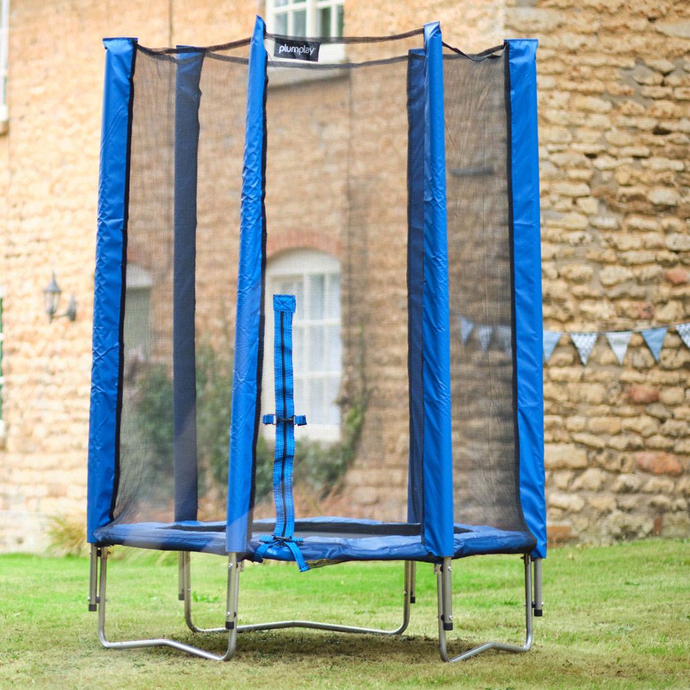 Plum Play Blue Junior Trampoline with Safety Enclosure Net Image 2