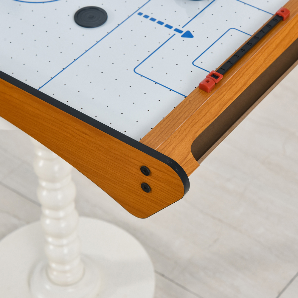 HOMCOM Mini Air Hockey Table with 2 Pucks Pushers and Fan Image 5