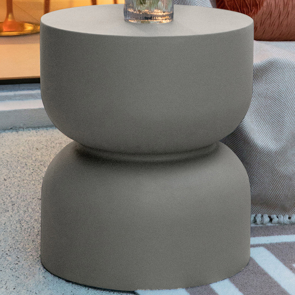 Elementi Chronos Space Grey GRC Side Table Image 1