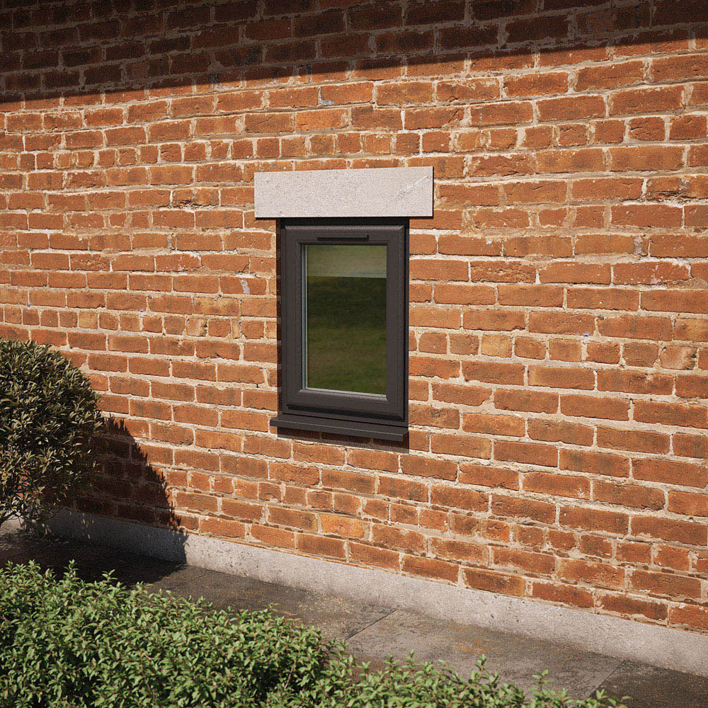 Crystal Black and White Top Hung Opener Clear Triple Glazed Window 820 x 820mm Image 2