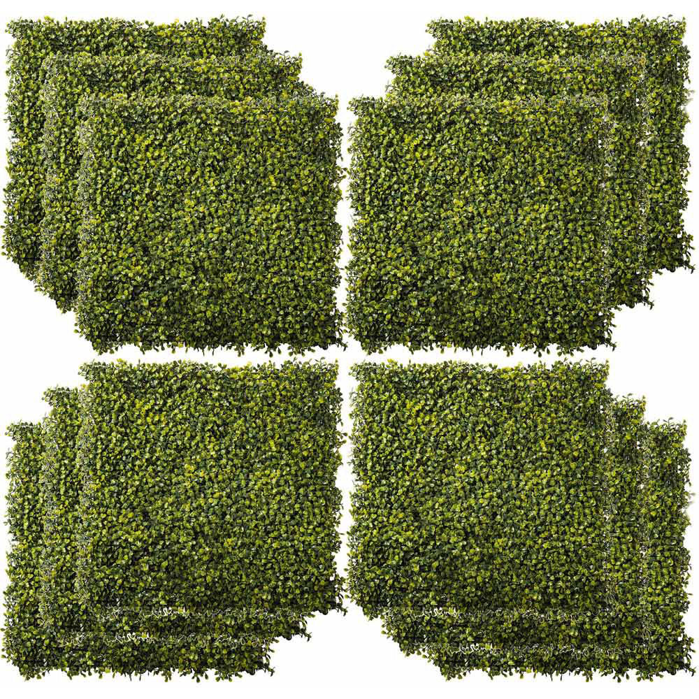 Outsunny 12 Piece Artificial Hedge Wall Panel Image 2