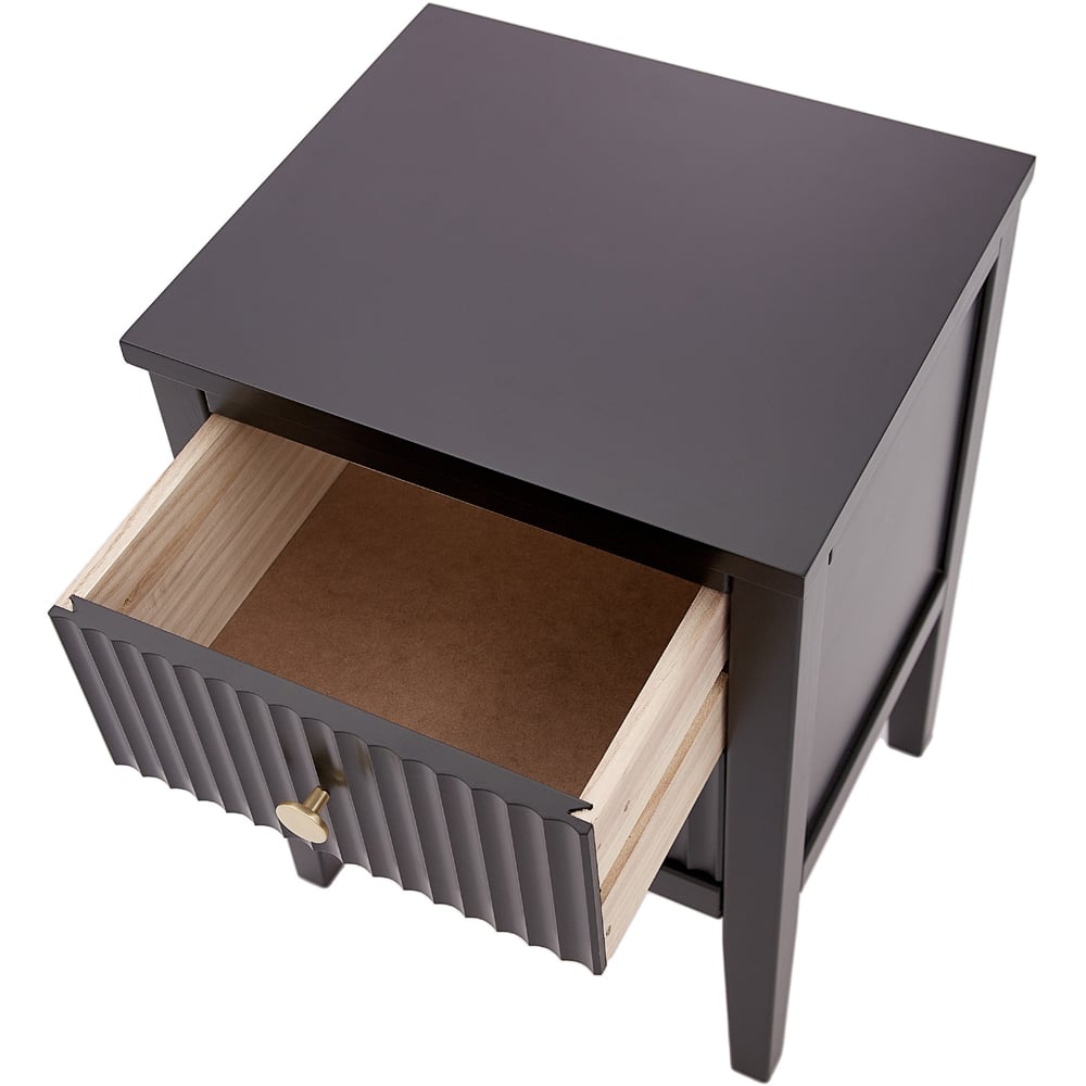 Bellaria 2 Drawer Black Bedside Table Image 6