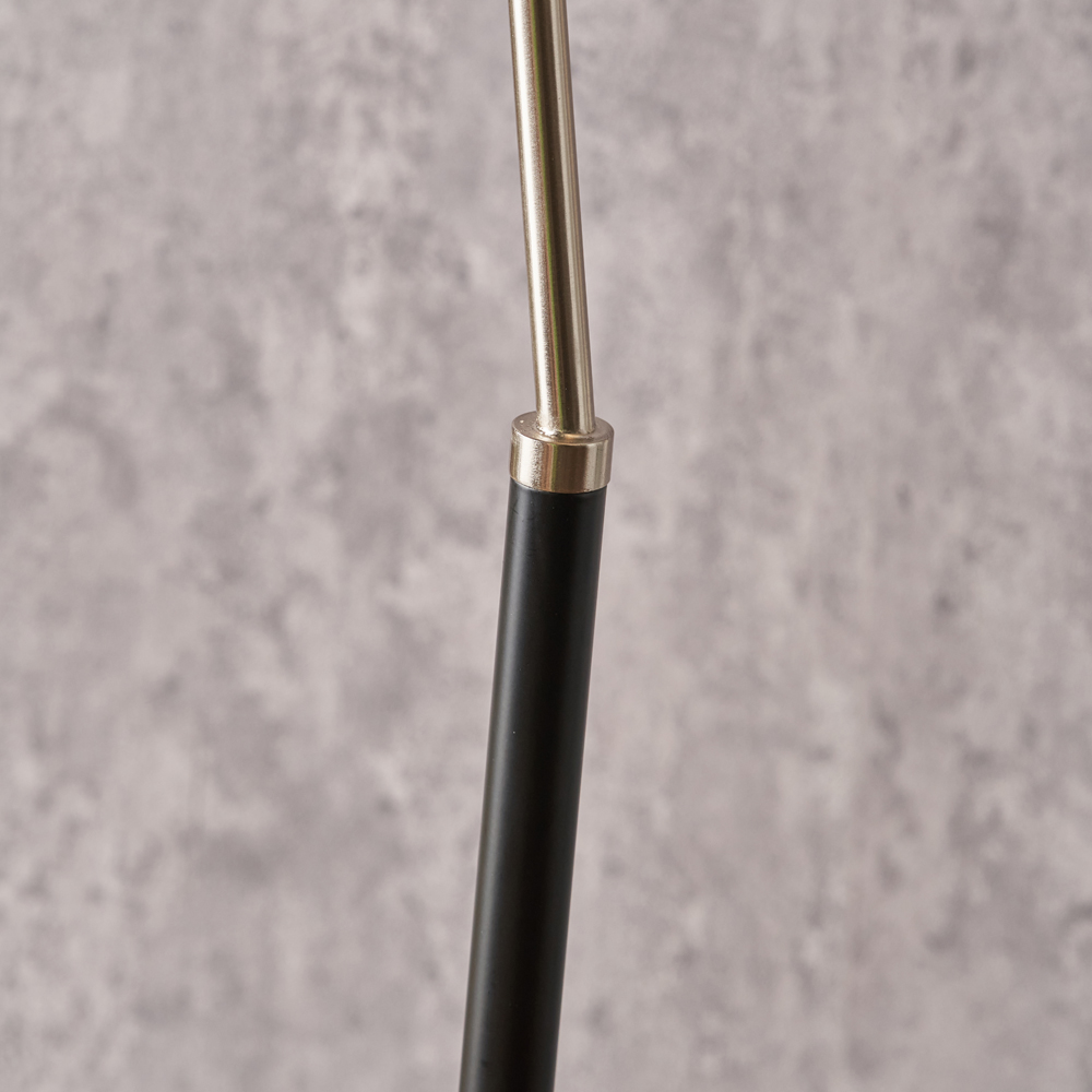 Pacific Lifestyle Benedict Black and Brushed Silver Metal Floor Lamp Image 5