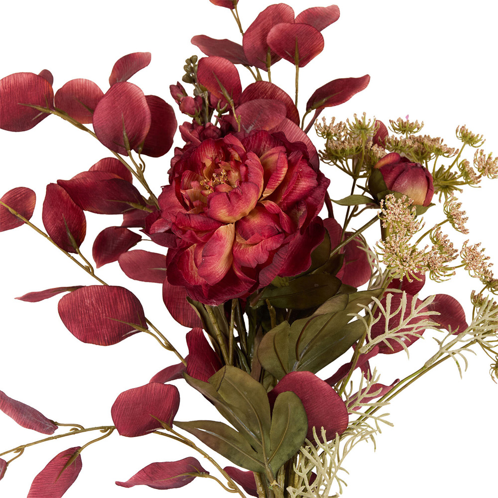 Delphinium and Peony Artificial Bouquet Burgundy Image 4