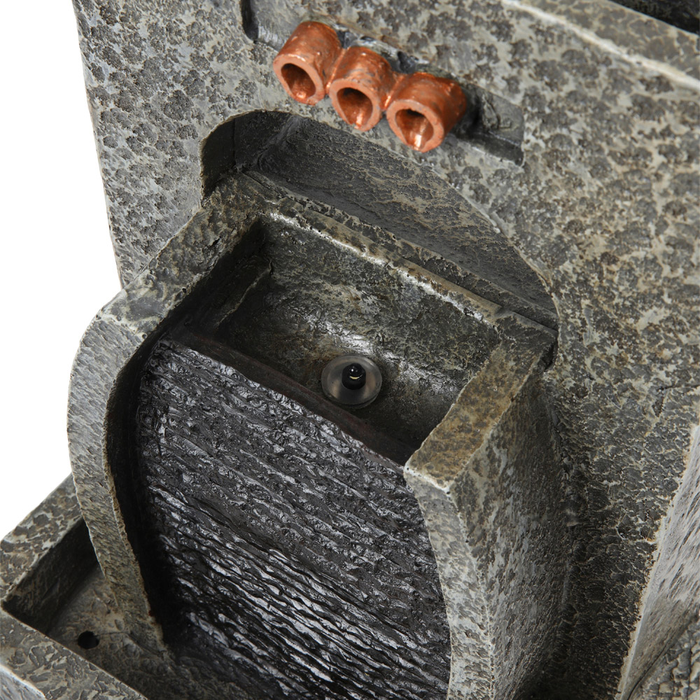 Living and Home LED Solar Powered Imitation Rock Waterfall Fountain Image 3
