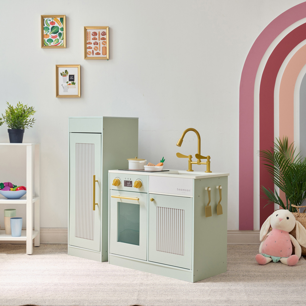 Teamson Kids Little Chef Chester Green Sleek Play Kitchen Image 2
