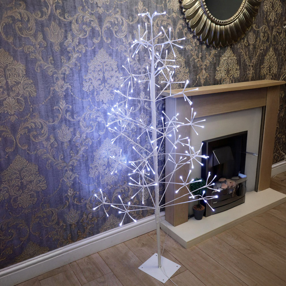Shatchi White LED Pre-Lit Twig Christmas Tree 6ft Image 2