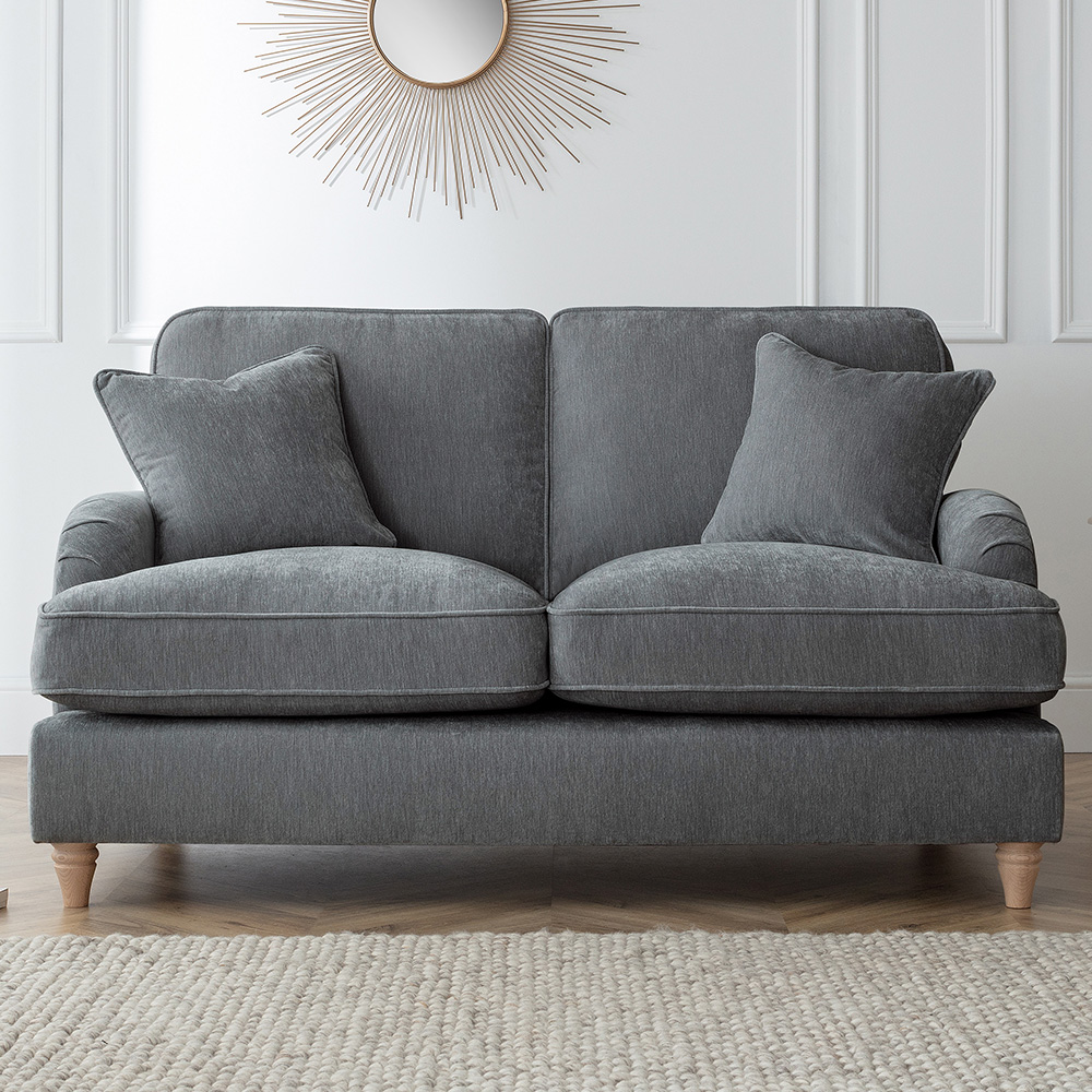 The Vienna 2 Seater Charcoal Sofa Image 1