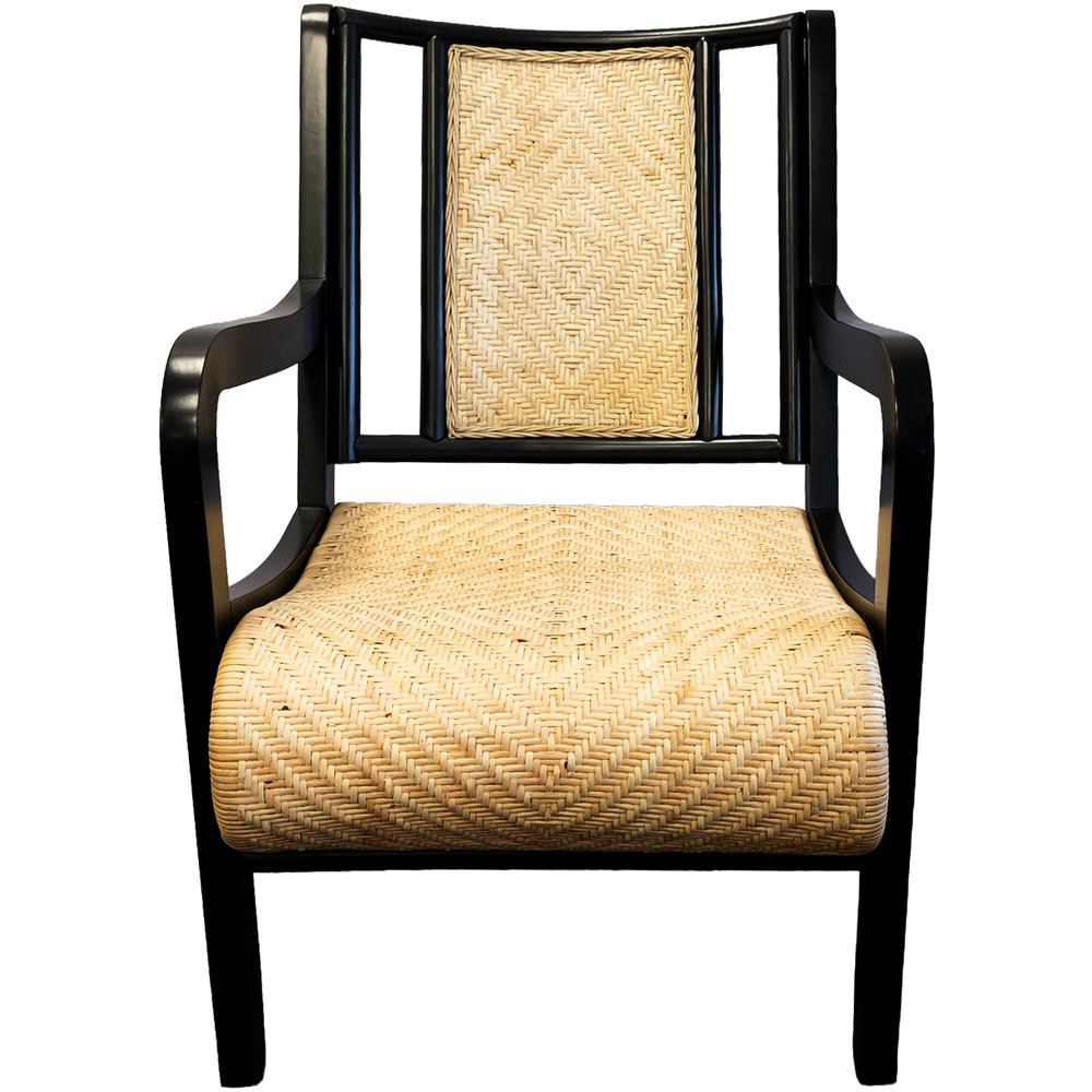 Desser Harmony Black and Natural Rattan Armchair Image 3