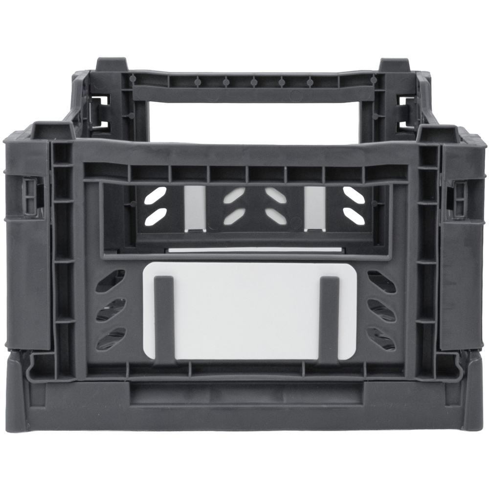 JVL Stackit Grey Foldable Storage Crate 4L 4 Pack Image 3