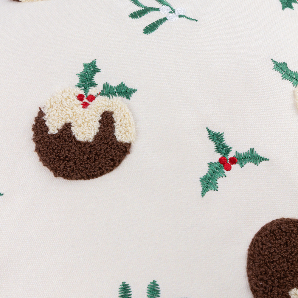Furn Puddings Tufted White and Red Velvet Cushion 45 x 45cm Image 5