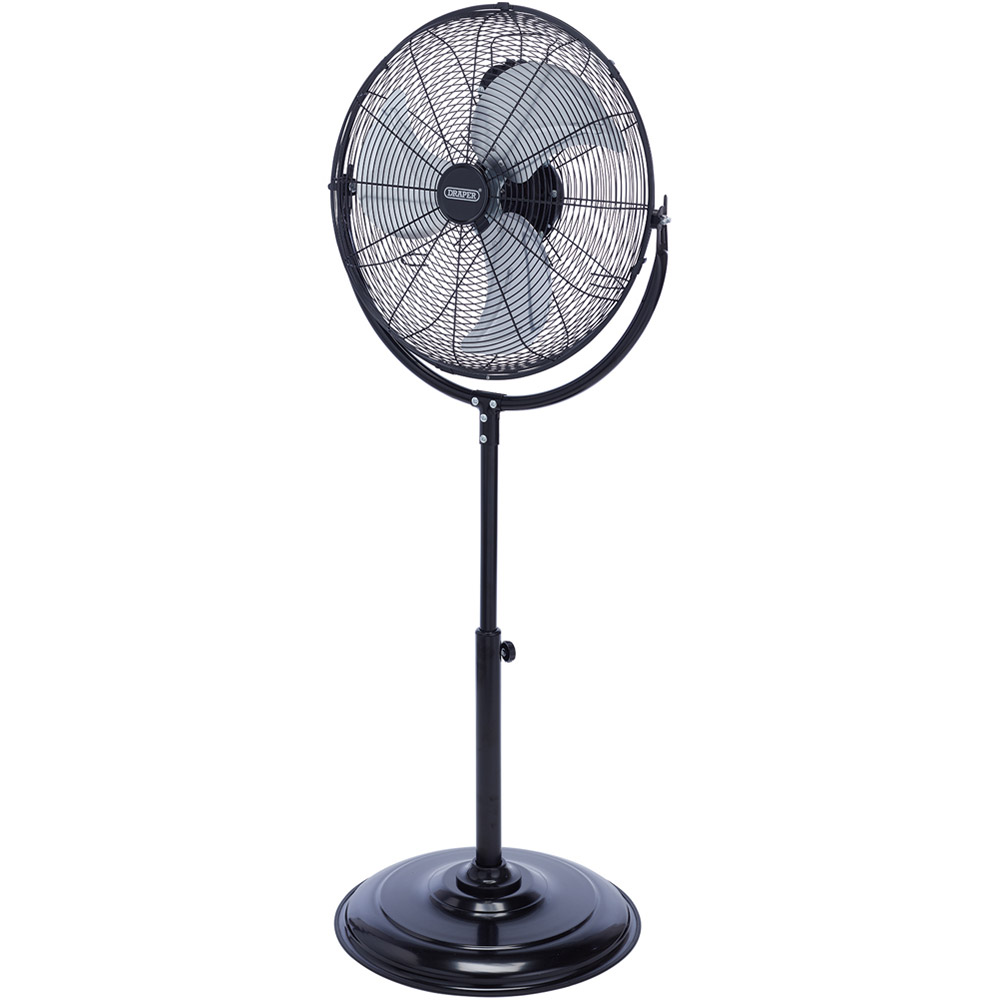 Draper Black Pedestal Fan 18 inch Image 1