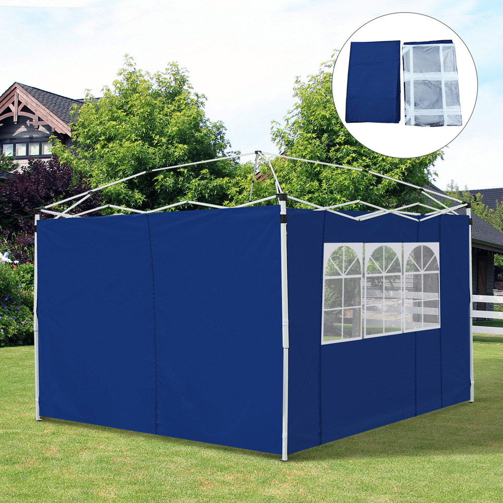 Outsunny 3m Blue Gazebo Interchangeable Side Panel Image 1