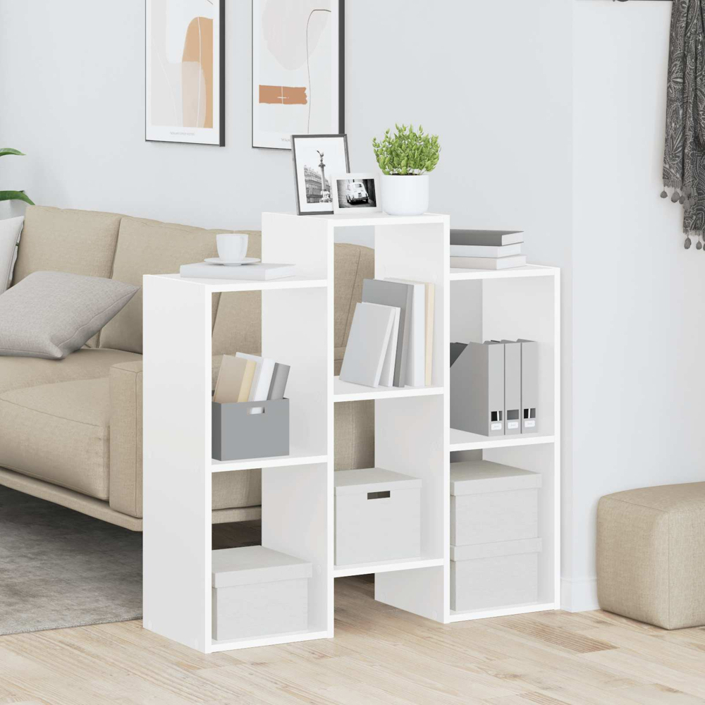 vidaXL 6 Open Shelf White Sideboard Image 8