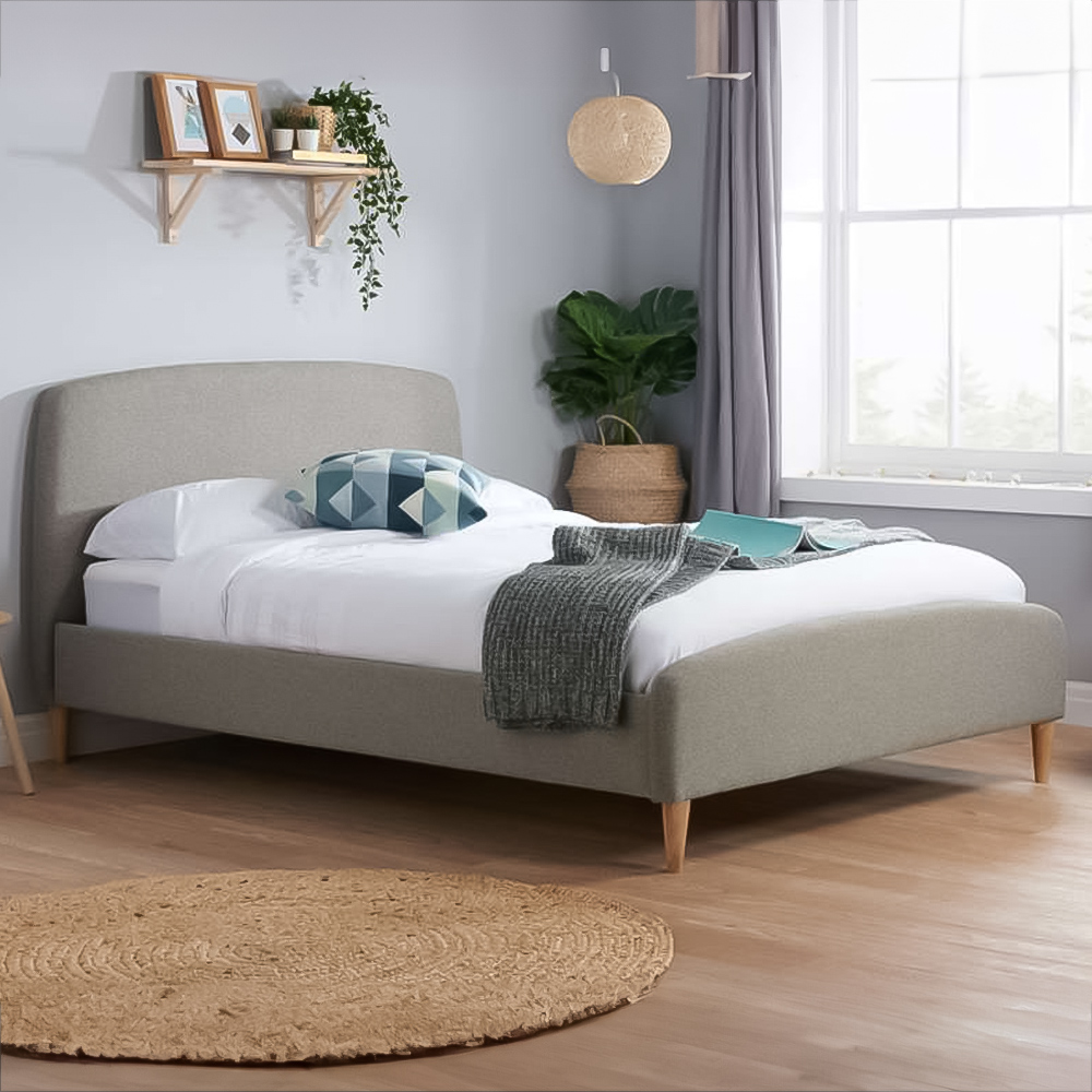 Quebec Double Grey Bed Image 1