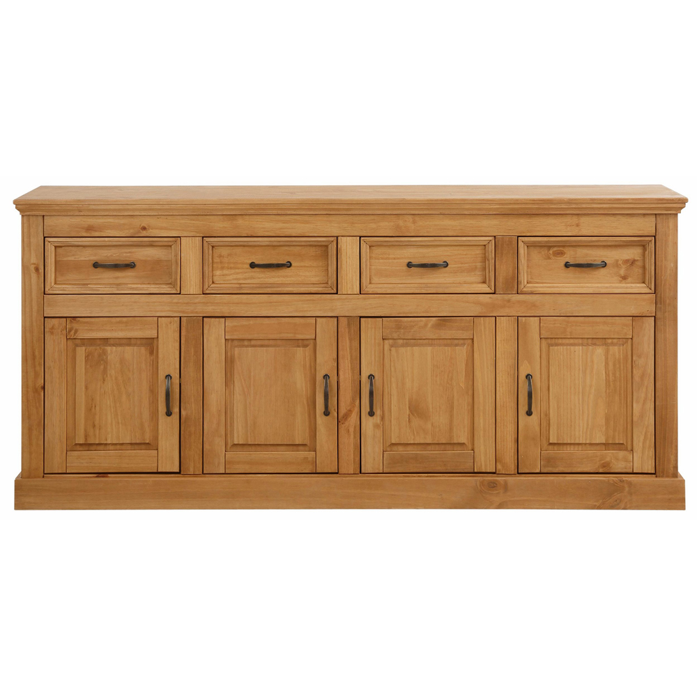 Loft24 Selma 4 Door 4 Drawer Solid Pine Wood Sideboard Image 3