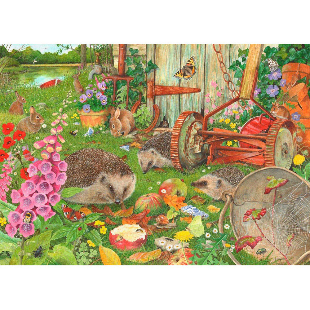 The House of Puzzles Bottom Of The Garden 1000 Piece Jigsaw Puzzle Image