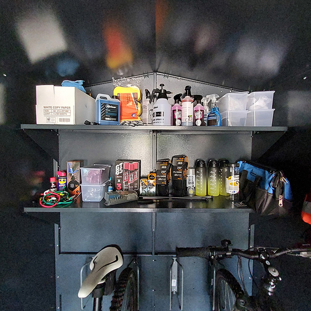 Asgard Centurion 5 x 18ft Double Door Cream High Security Bike Shed Image 5