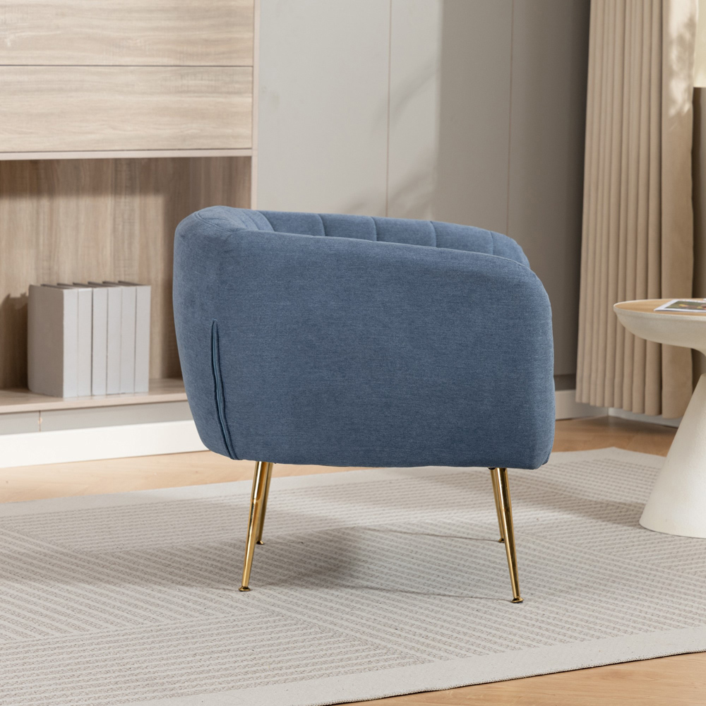 Artemis Home Stanton Light Denim Fabric Shell Accent Chair Image 5