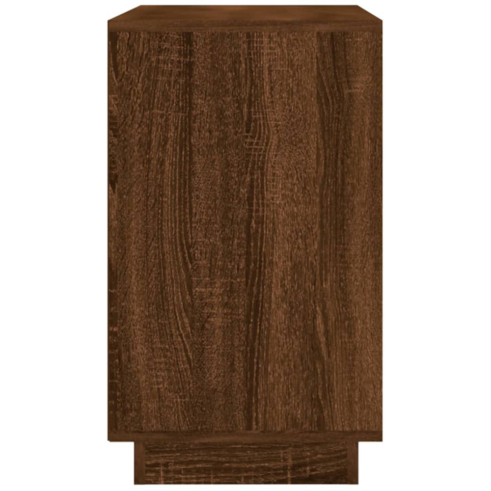 vidaXL 2 Door 2 Shelf Brown Oak Sideboard Image 7