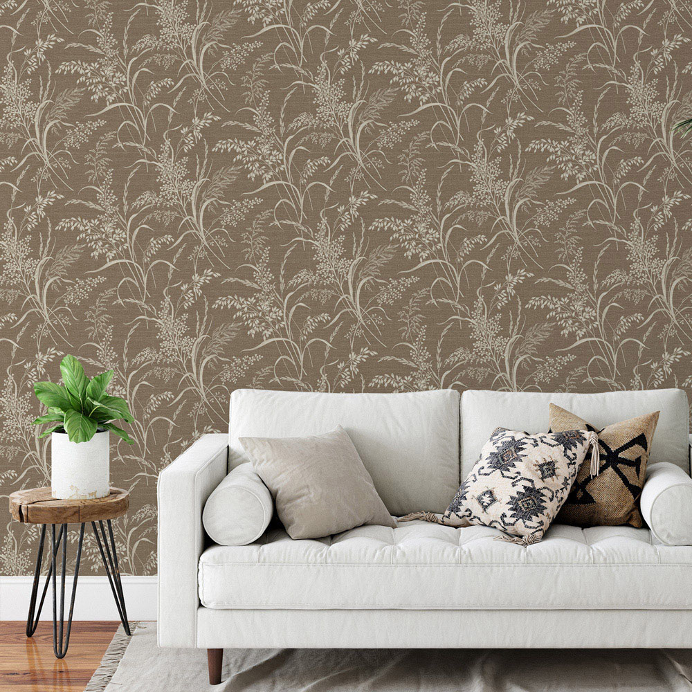 Grandeco Prairie Chocolate Wallpaper Image 2