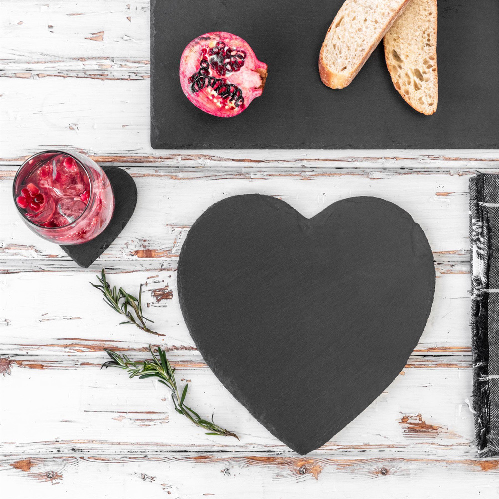 Argon Tableware Heart Shaped Slate Placemat 25cm 24 Pack Image 3