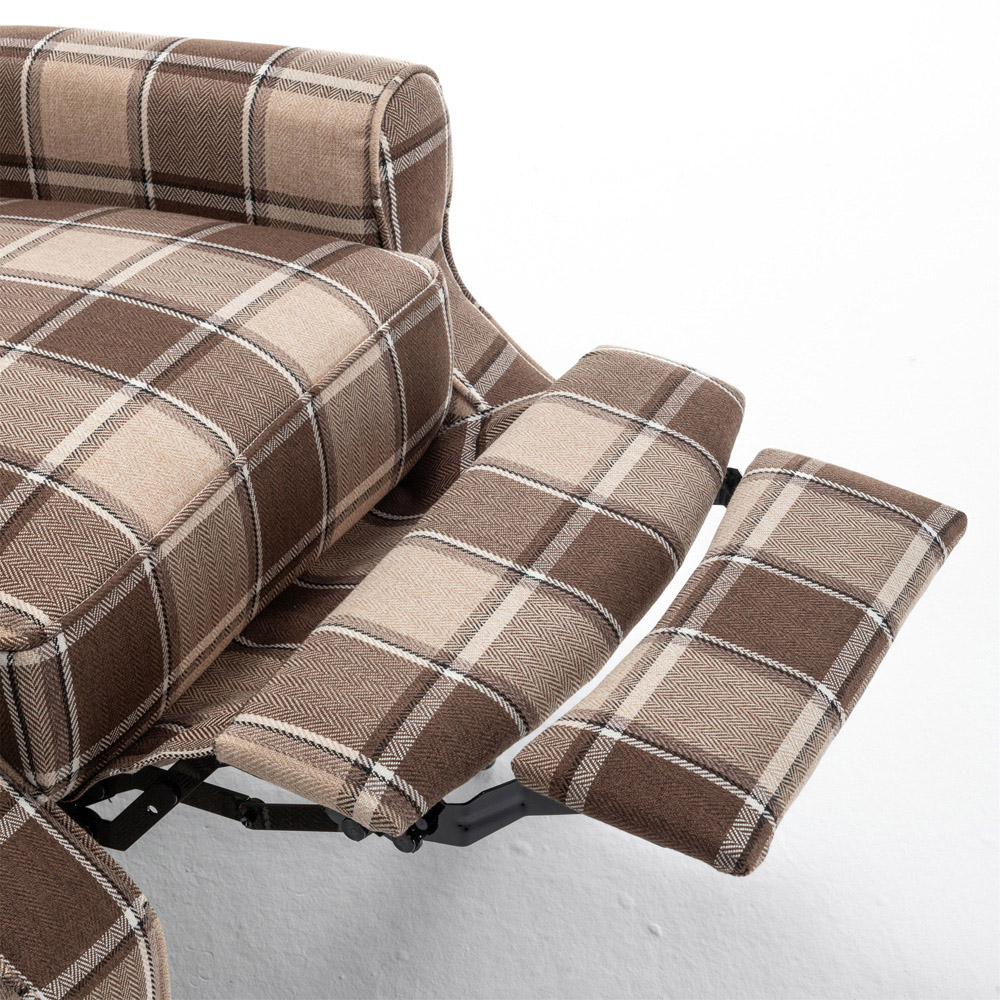 Furniture One Brown Wingback Pushback Recliner Armchair Image 4