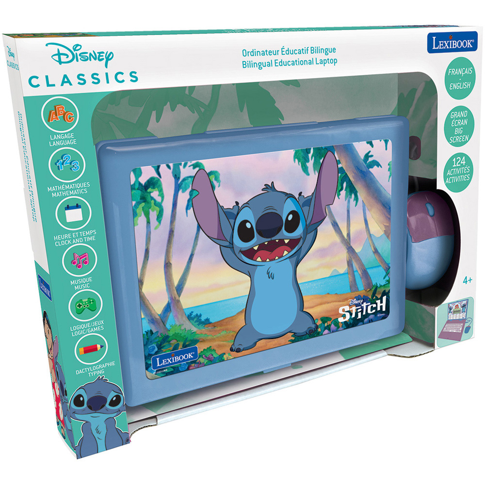 Lexibook Disney Stitch Bilingual Educational Laptop Image 1