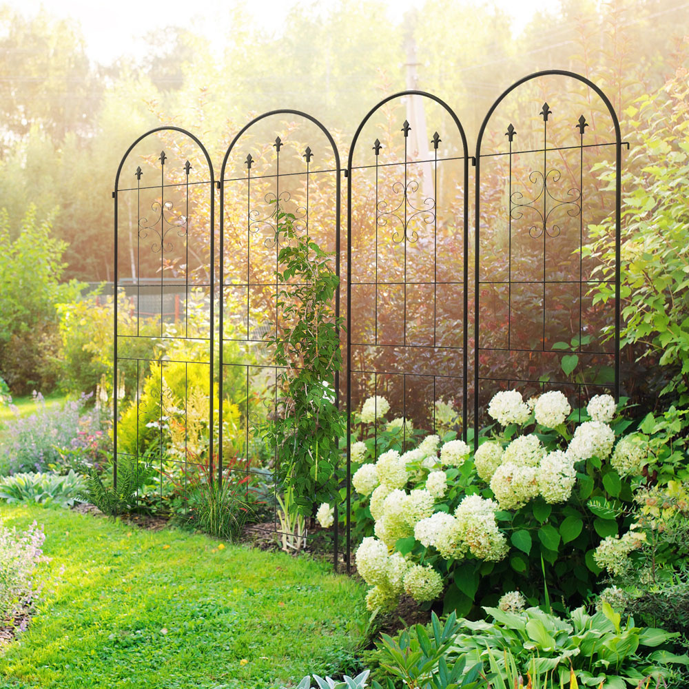 Outsunny 6 x 2ft Arrow Design Metal Trellis Set of 4 Image 2