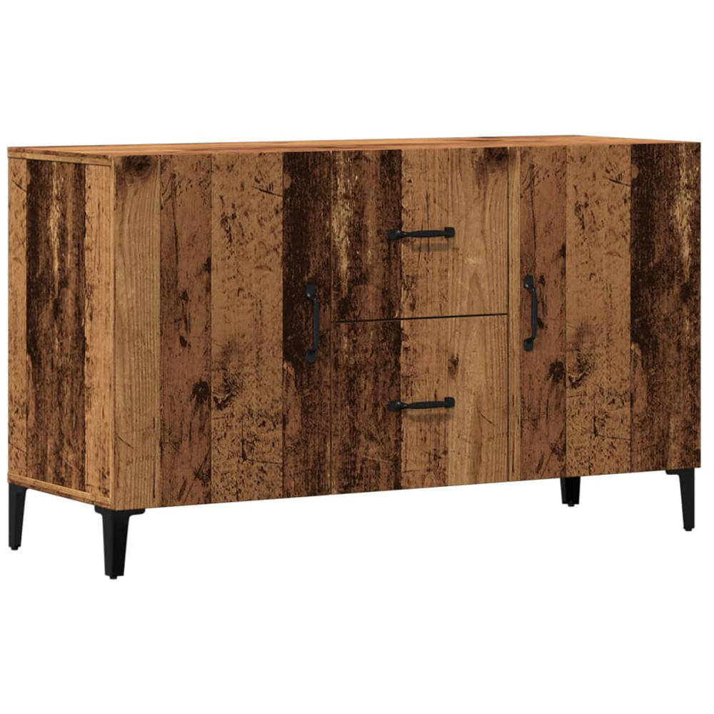 vidaXL 2 Door 2 Drawer Old Wood Sideboard Image 2