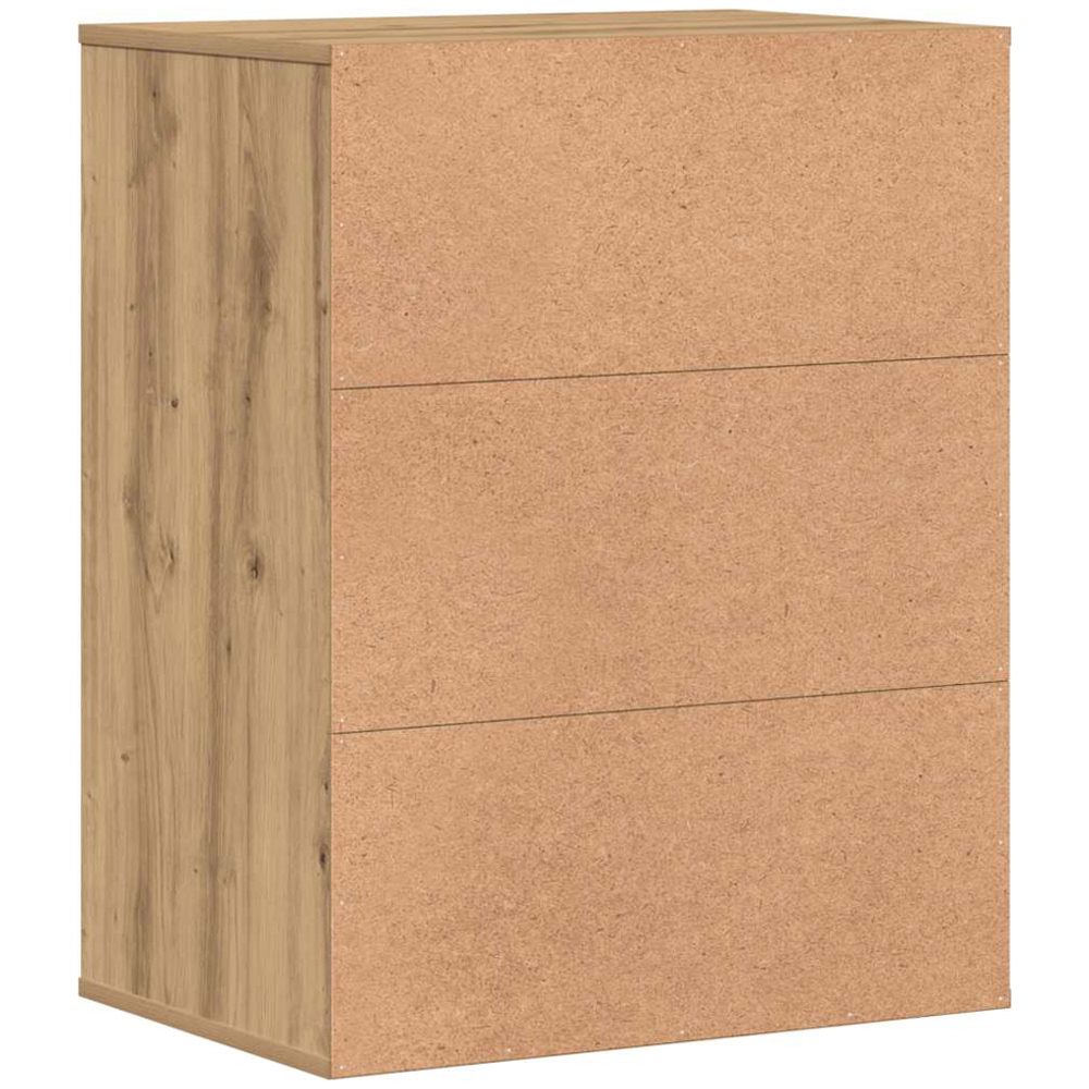 vidaXL 4 Drawer Artisanal Oak Wooden Chest of Drawers Image 6