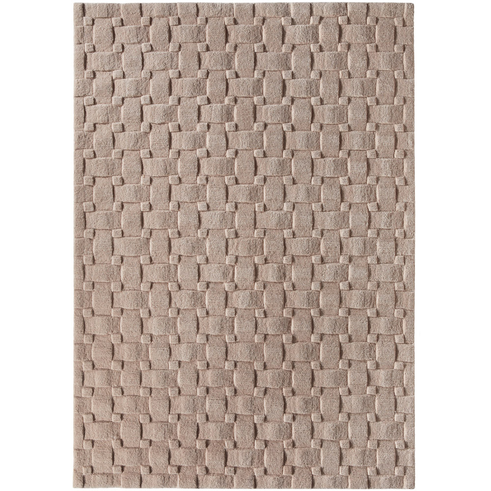 Origins Mink 3D Basketweave Rug 80 x 150cm Image 1