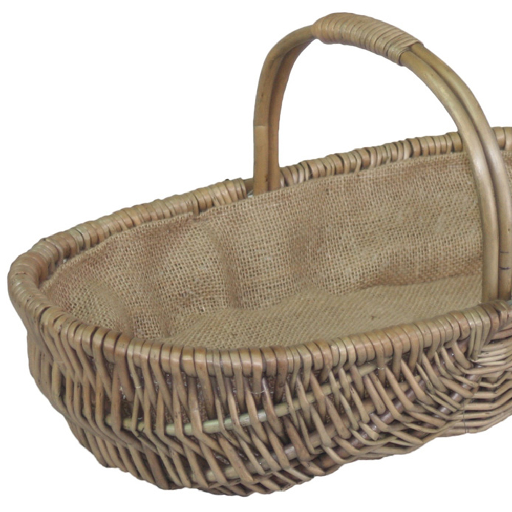 Red Hamper Small Shallow Antique Wash Lined Garden Trug Image 3