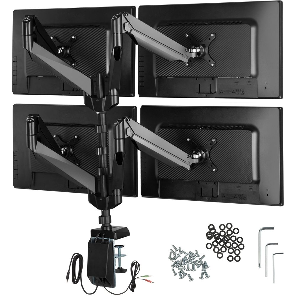 tectake 4 Screen Swivel Adjustable Monitor Arm Image 3